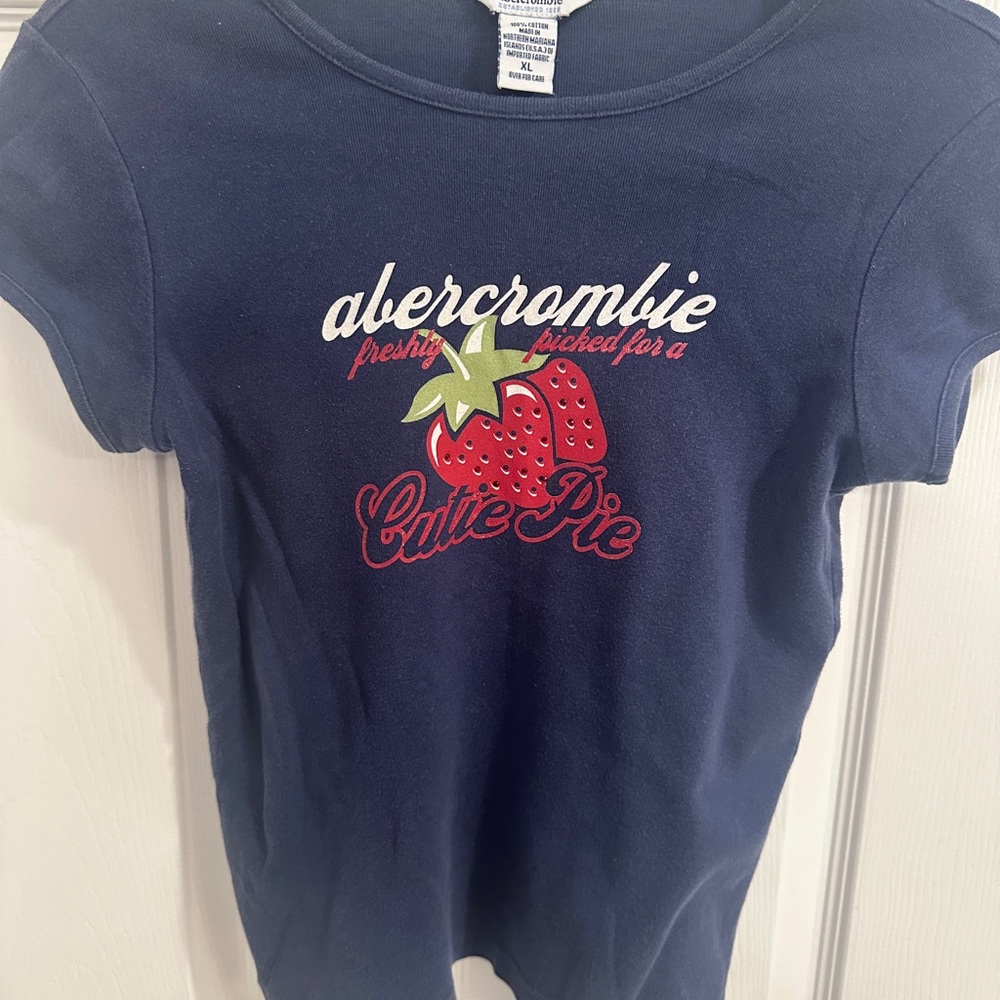 Vintage Abercrombie & Fitch Navy Kids T-Shirt